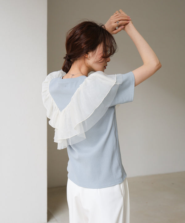アシメフリルドッキングカットソー