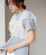 アシメフリルドッキングカットソー