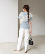 アシメフリルドッキングカットソー