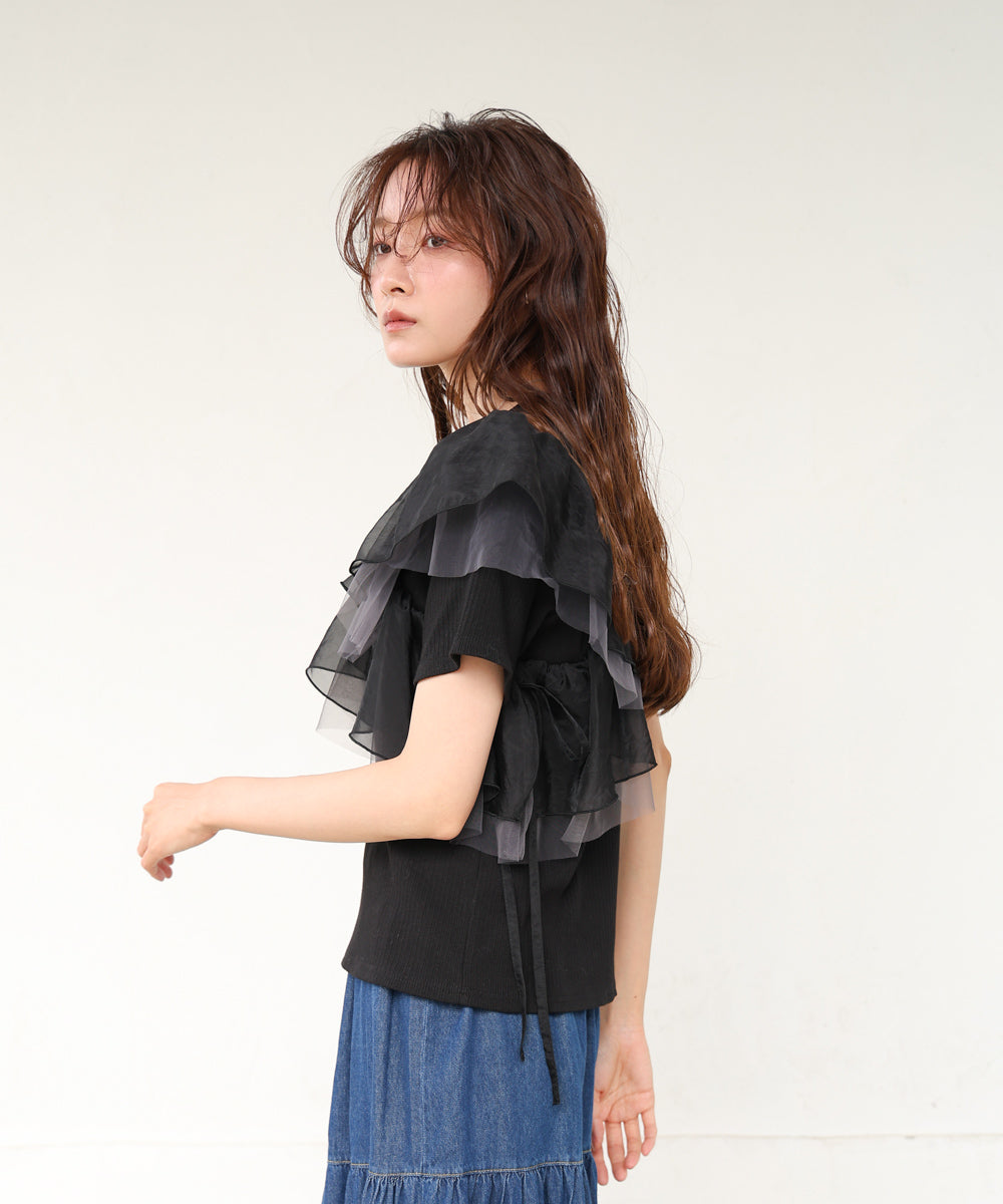 アシメフリルドッキングカットソー