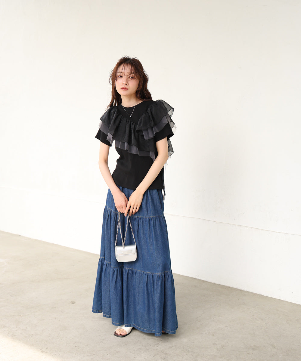 アシメフリルドッキングカットソー