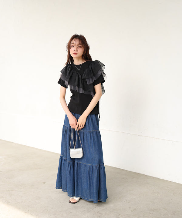 アシメフリルドッキングカットソー