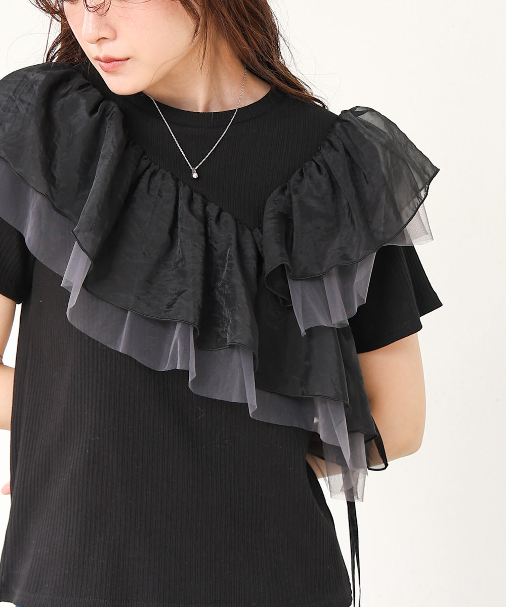 アシメフリルドッキングカットソー