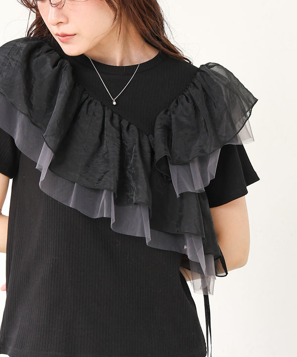 アシメフリルドッキングカットソー