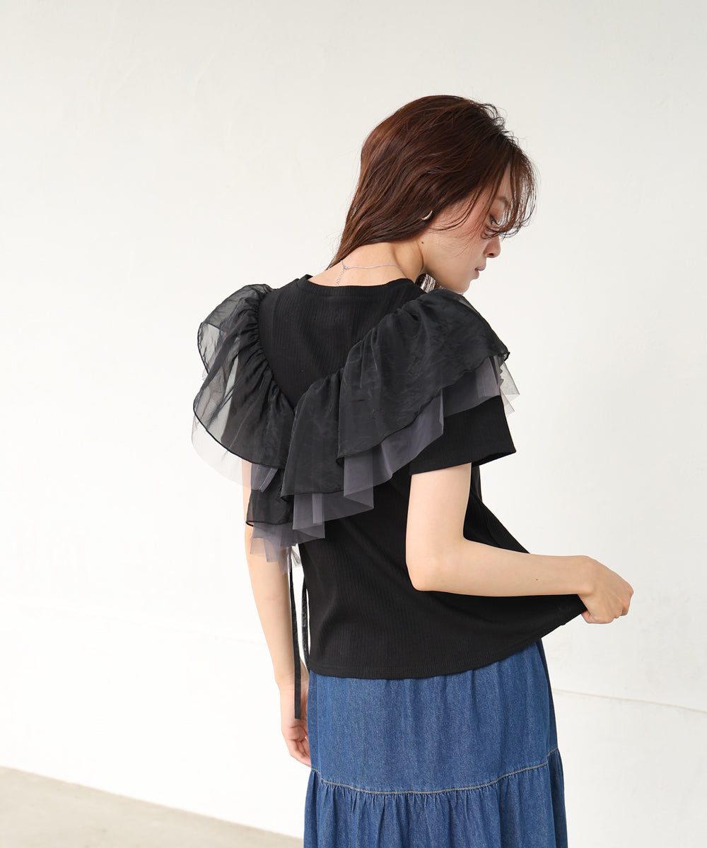 アシメフリルドッキングカットソー