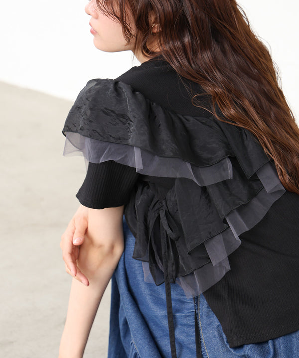 アシメフリルドッキングカットソー