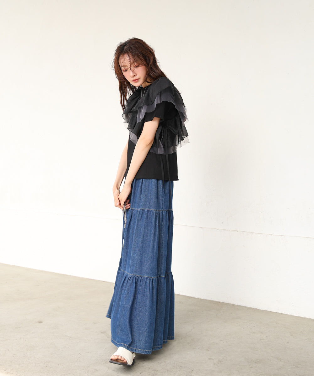 アシメフリルドッキングカットソー