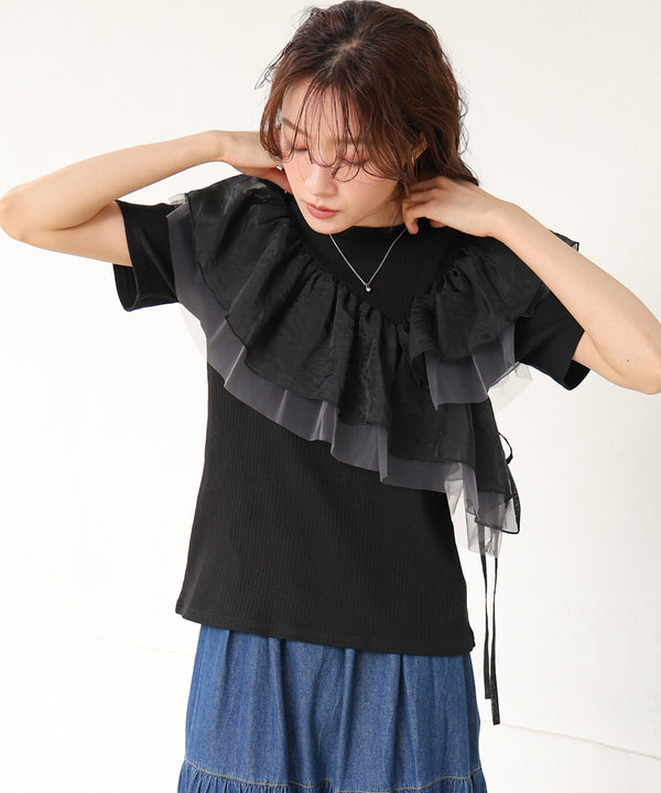 アシメフリルドッキングカットソー