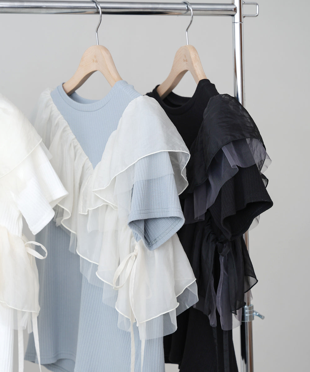 アシメフリルドッキングカットソー