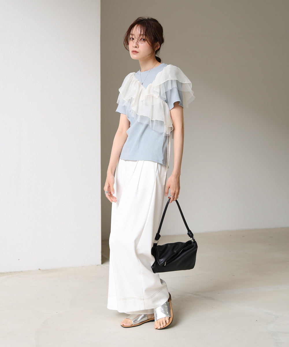 アシメフリルドッキングカットソー