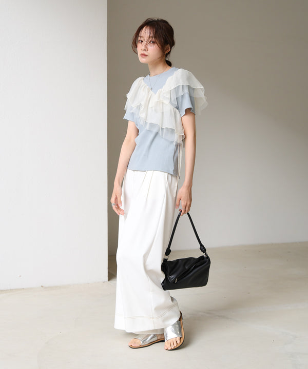 アシメフリルドッキングカットソー