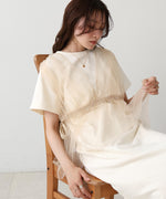 【S・Mサイズ展開】チュールドッキングスウェットワンピース