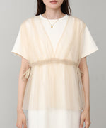 【S・Mサイズ展開】チュールドッキングスウェットワンピース