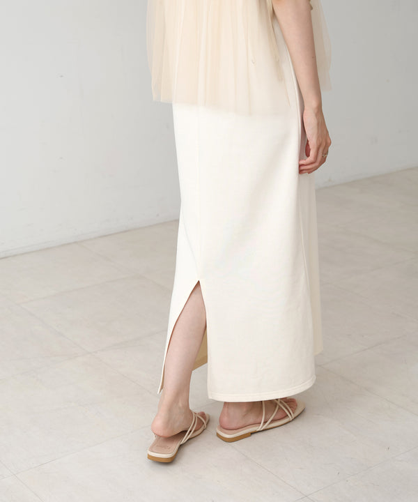 【S・Mサイズ展開】チュールドッキングスウェットワンピース