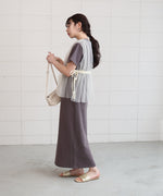 【S・Mサイズ展開】チュールドッキングスウェットワンピース