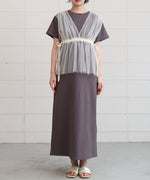 【S・Mサイズ展開】チュールドッキングスウェットワンピース