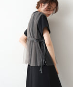 【S・Mサイズ展開】チュールドッキングスウェットワンピース