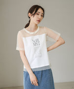 チュールレイヤードロゴＴシャツ