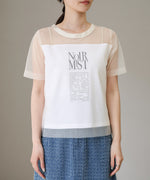 チュールレイヤードロゴＴシャツ