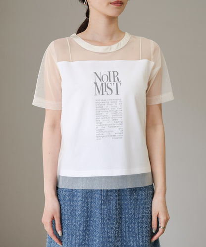 チュールレイヤードロゴＴシャツ