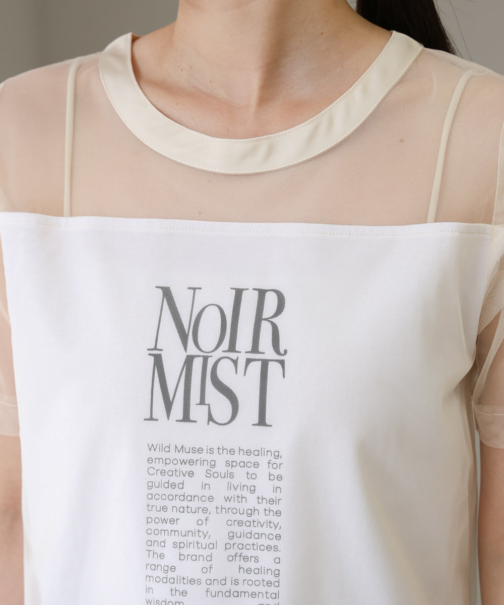 チュールレイヤードロゴＴシャツ