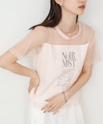 チュールレイヤードロゴＴシャツ