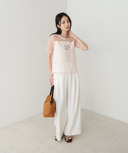 チュールレイヤードロゴＴシャツ