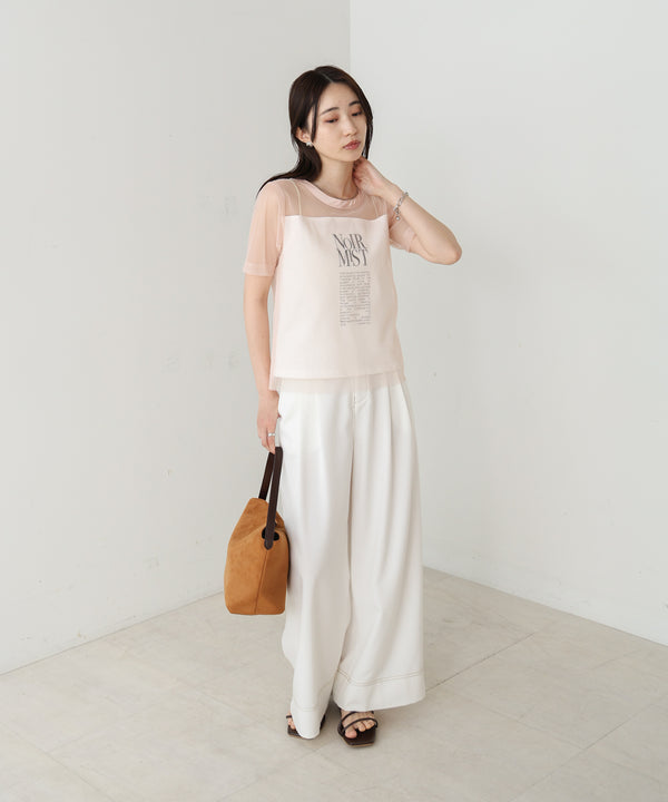 チュールレイヤードロゴＴシャツ
