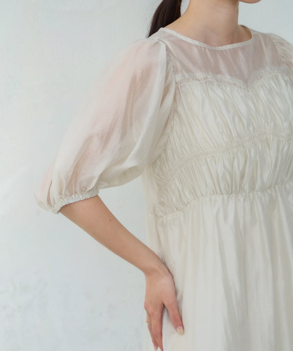 ビスチェ風シアーペプラムブラウス