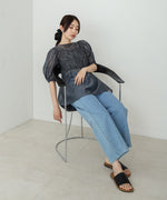 ビスチェ風シアーペプラムブラウス