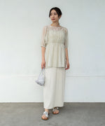 ビスチェ風シアーペプラムブラウス