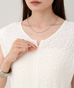 【選べる】【低身長向けサイズあり】前後２ＷＡＹウェーブ柄シュシュ付ワンピース・オールインワン