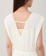 【選べる】【低身長向けサイズあり】前後２ＷＡＹウェーブ柄シュシュ付ワンピース・オールインワン