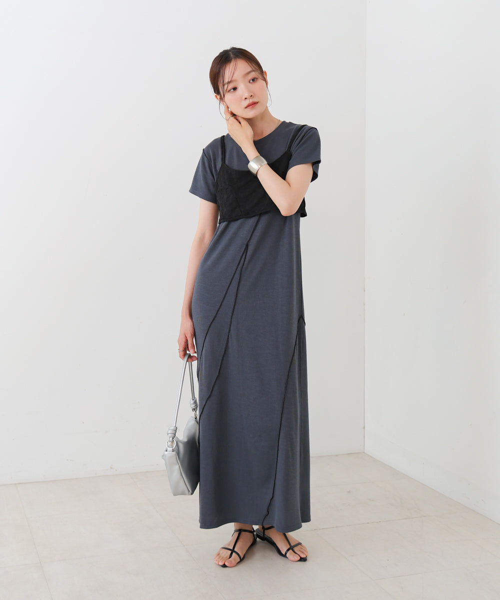 【S・Mサイズ展開】ビスチェセットメローワンピース