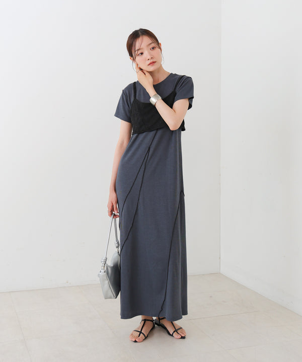 【S・Mサイズ展開】ビスチェセットメローワンピース