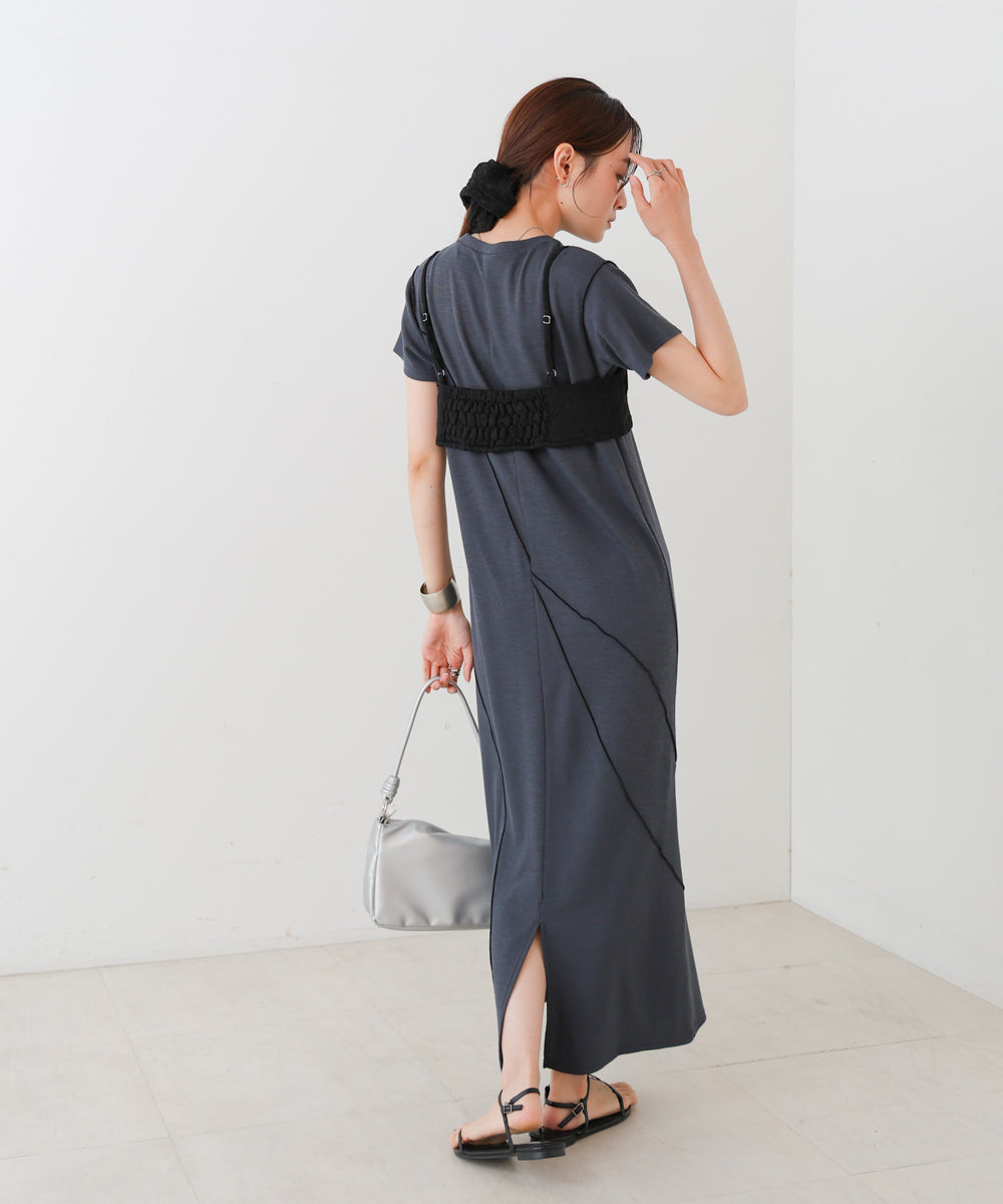 【S・Mサイズ展開】ビスチェセットメローワンピース