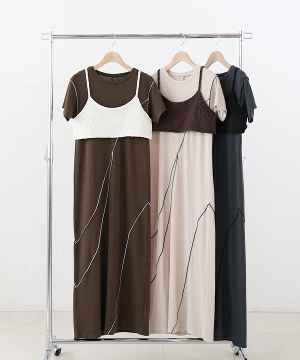 【S・Mサイズ展開】ビスチェセットメローワンピース