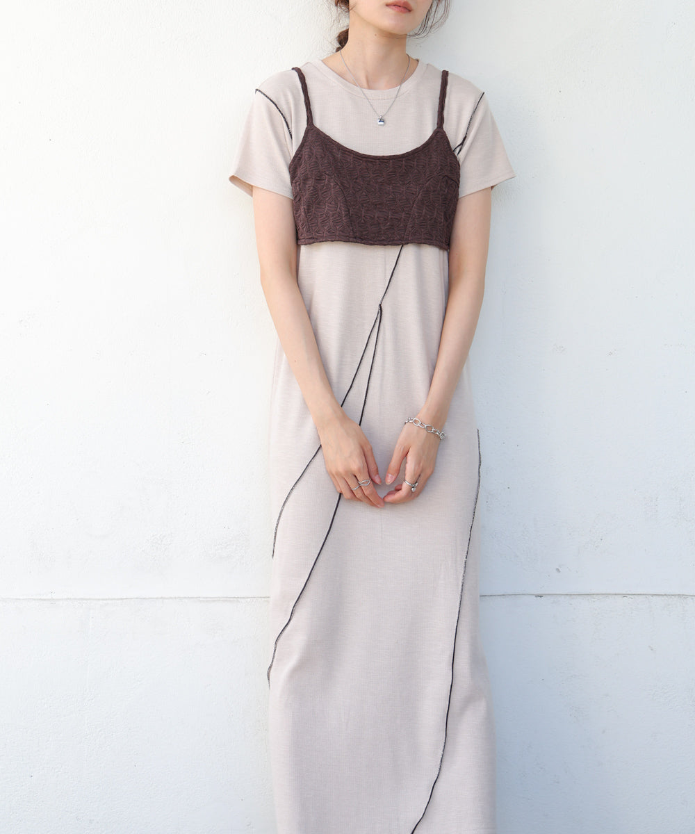 【S・Mサイズ展開】ビスチェセットメローワンピース