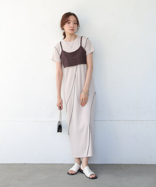 【S・Mサイズ展開】ビスチェセットメローワンピース