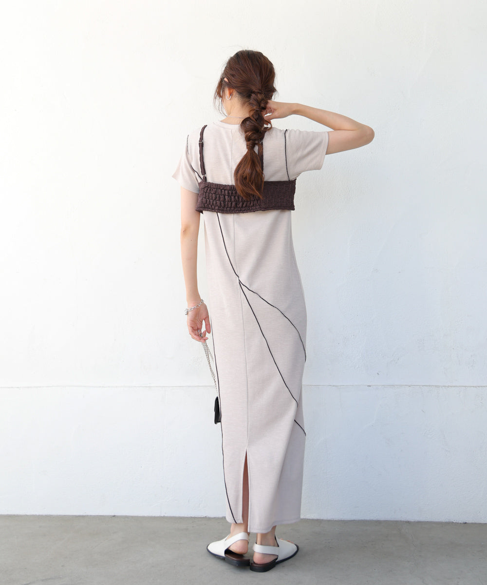 【S・Mサイズ展開】ビスチェセットメローワンピース