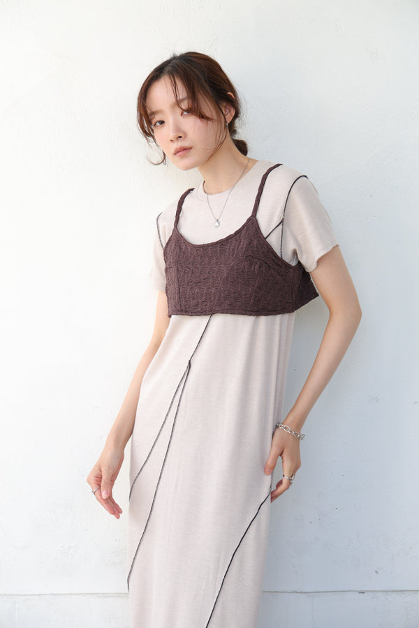 【S・Mサイズ展開】ビスチェセットメローワンピース