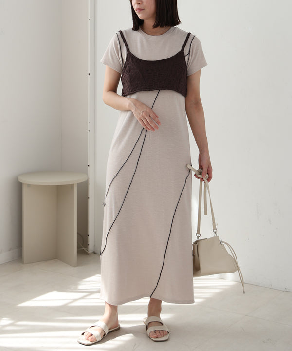 【S・Mサイズ展開】ビスチェセットメローワンピース