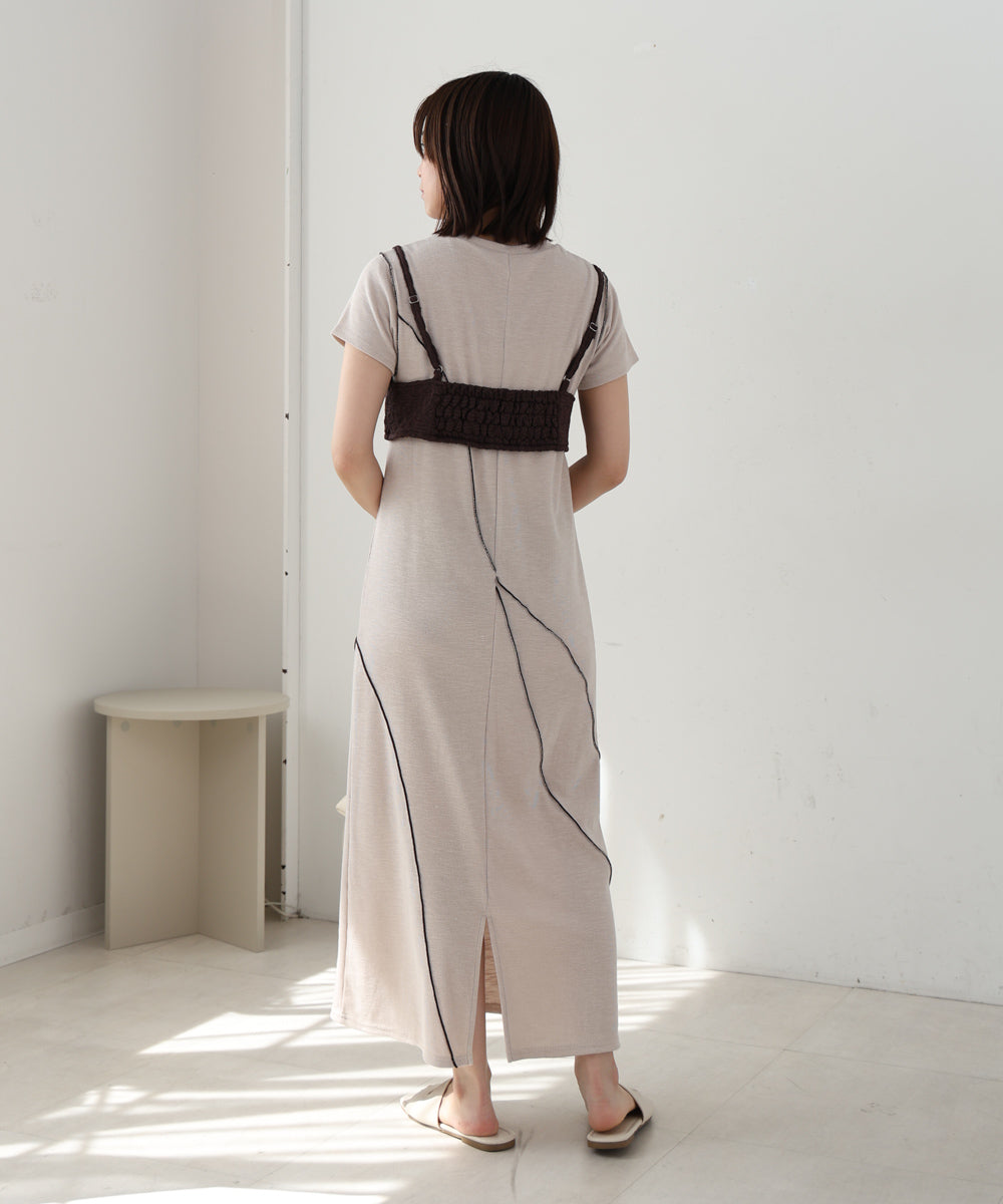 【S・Mサイズ展開】ビスチェセットメローワンピース