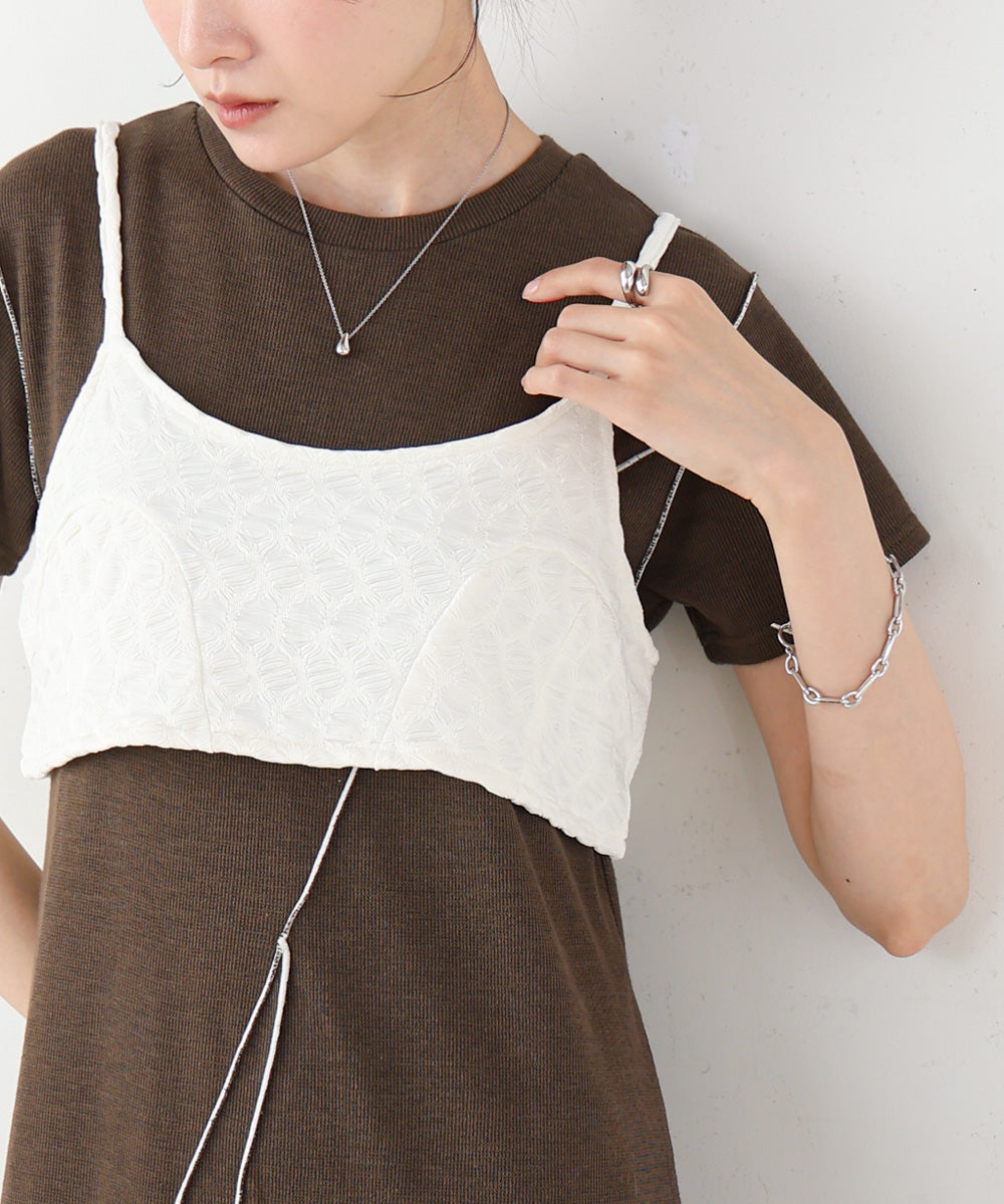 【S・Mサイズ展開】ビスチェセットメローワンピース