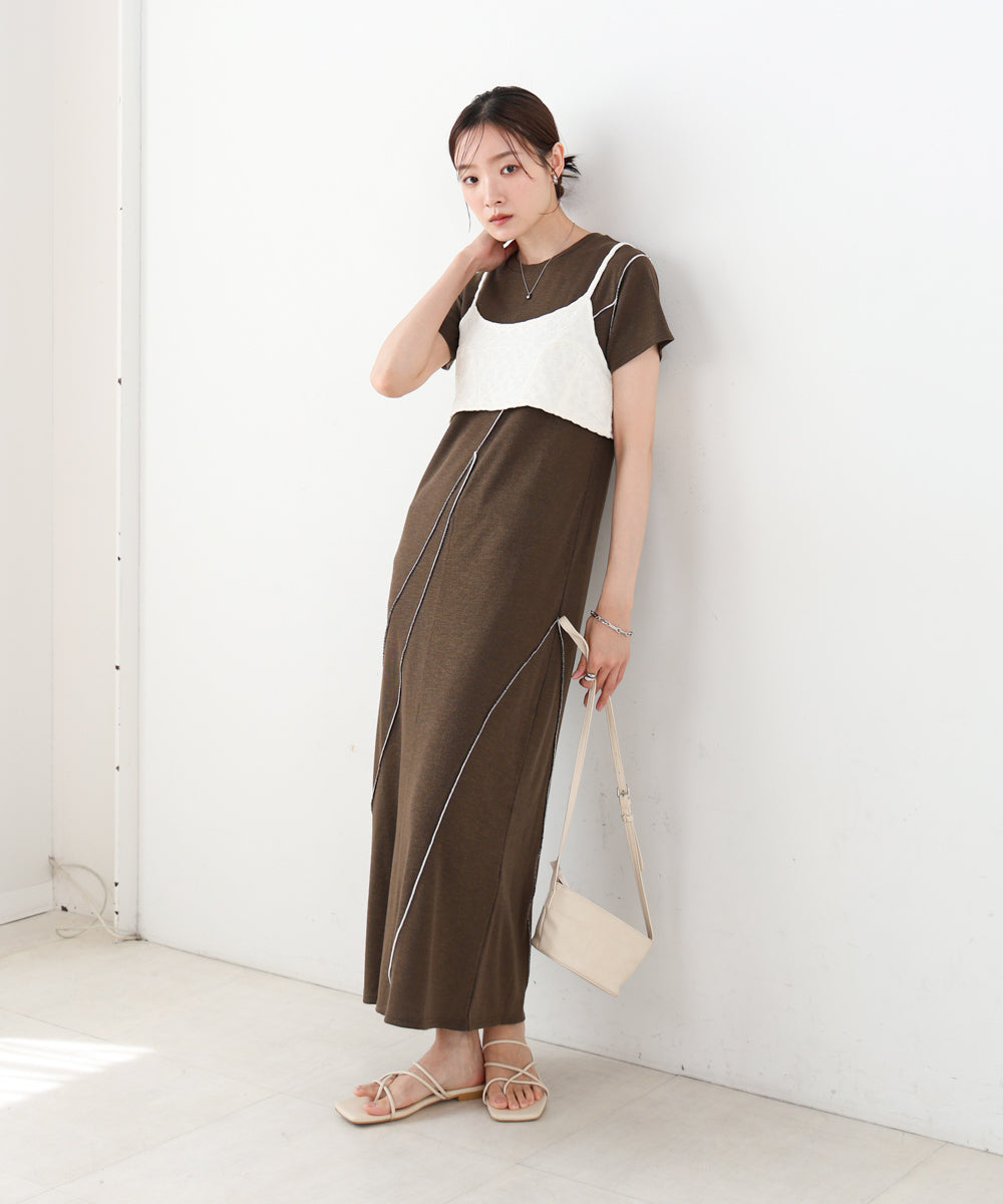 【S・Mサイズ展開】ビスチェセットメローワンピース