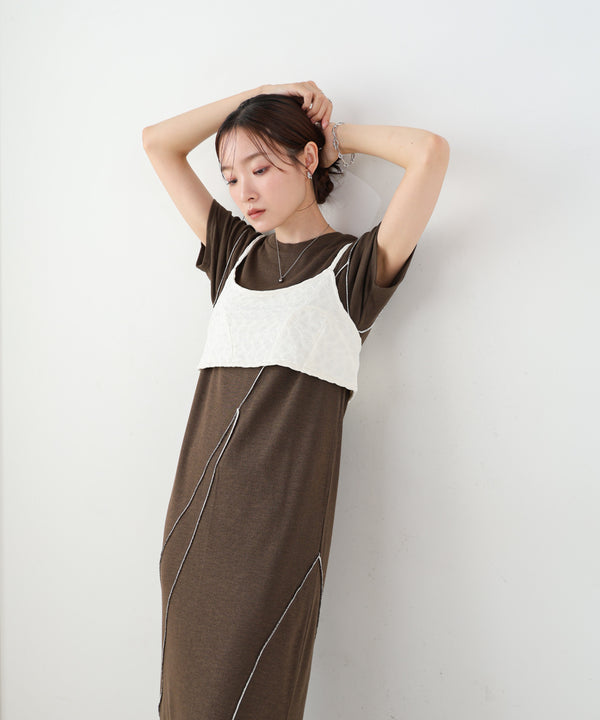 【S・Mサイズ展開】ビスチェセットメローワンピース