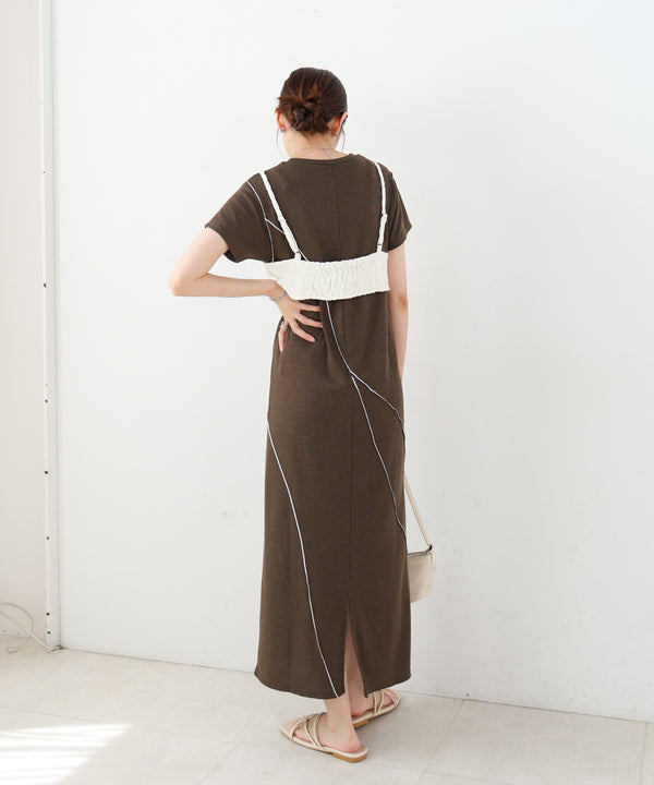 【S・Mサイズ展開】ビスチェセットメローワンピース