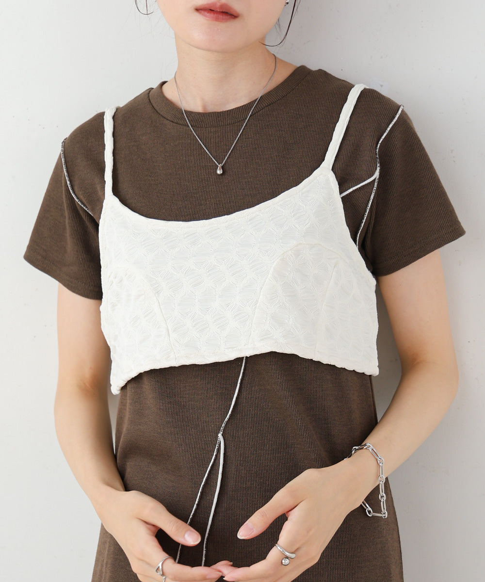 【S・Mサイズ展開】ビスチェセットメローワンピース