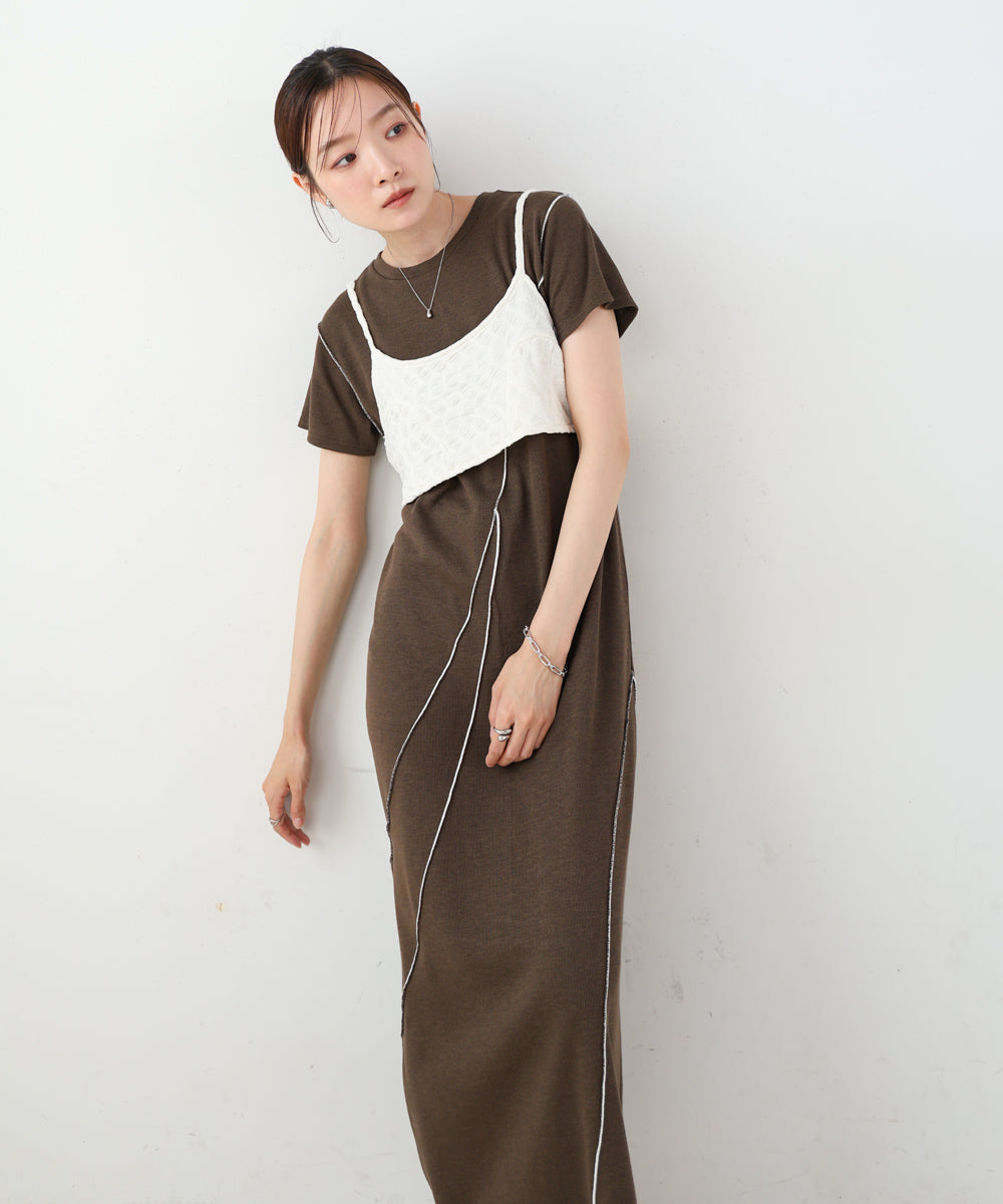 【S・Mサイズ展開】ビスチェセットメローワンピース