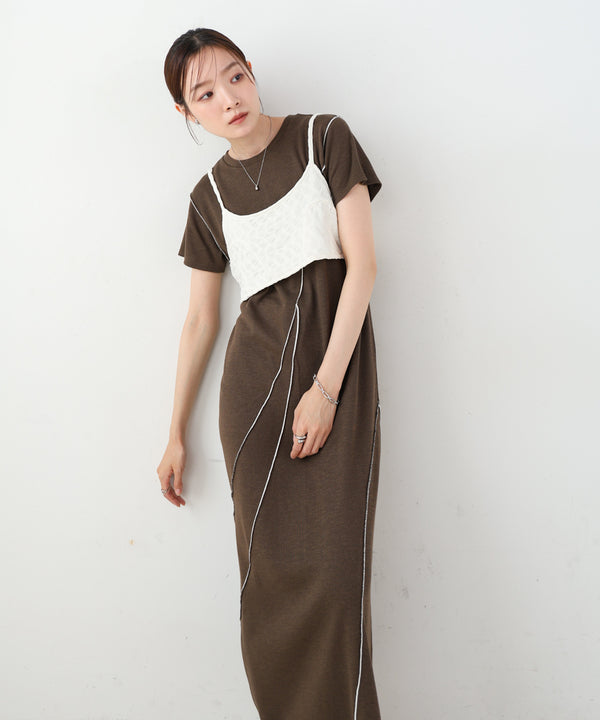 【S・Mサイズ展開】ビスチェセットメローワンピース